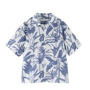 Zara Kids Blue and White Button Down Shirt